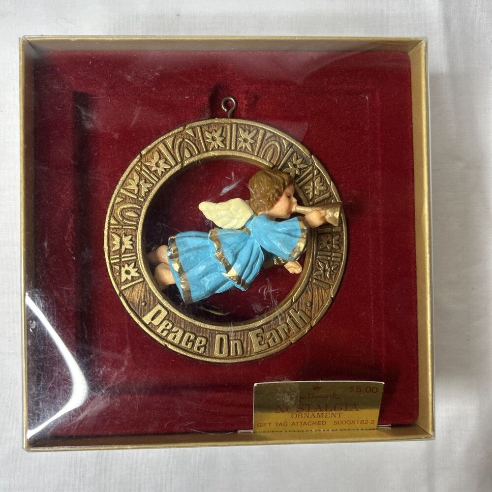 Hallmark Nostalgia Angel Tree Trimmer Keepsake Vintage Ornament in box EUC